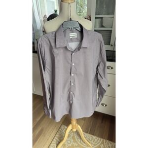 Lucky Brand Mens Stretch Button-up Shirt Gray/Red Clove/Club/Floral Trendy Style